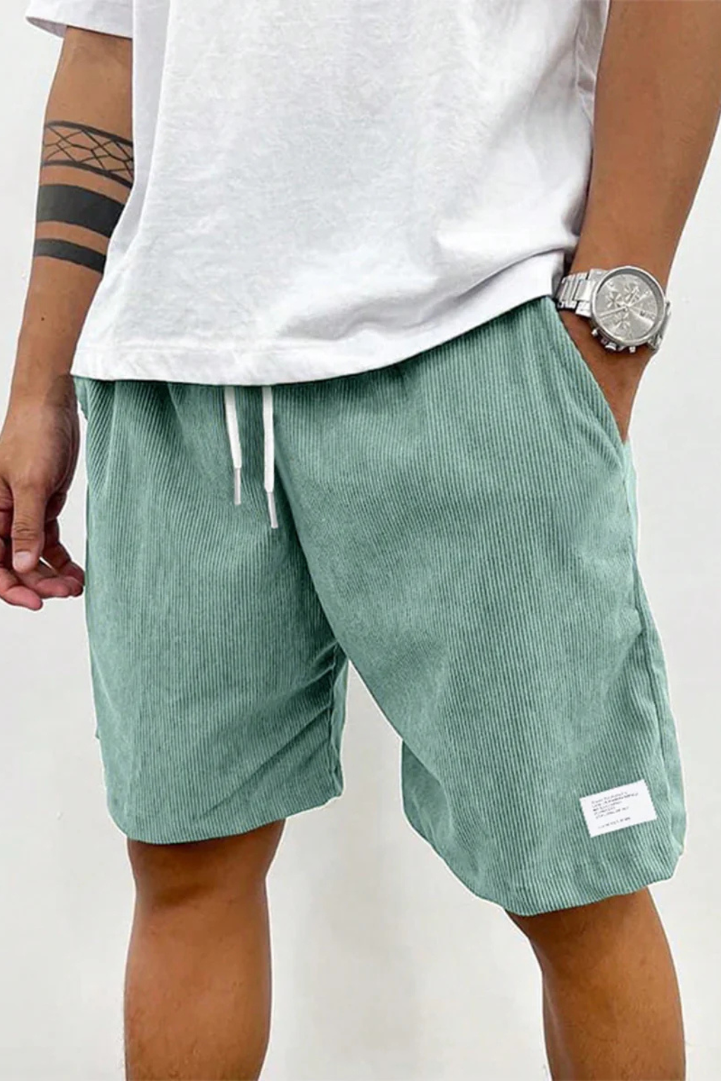Dalby | Men Relaxed Fit Elasticated Drawstring Waist Corduroy Shorts