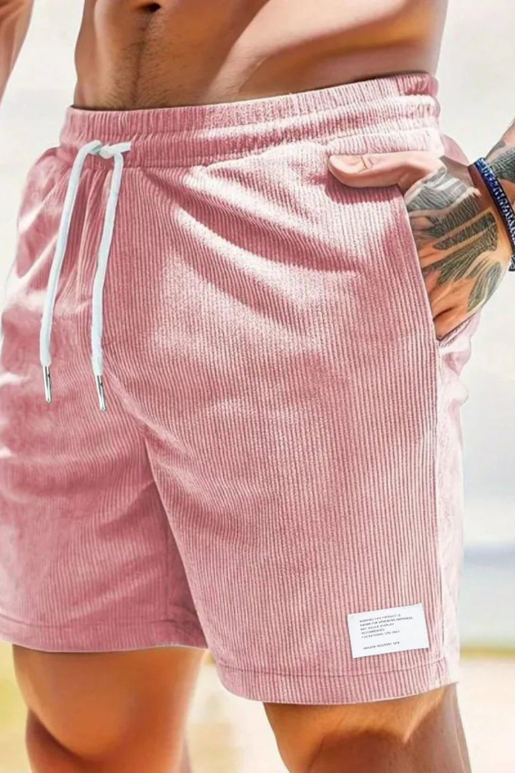 Dalby | Men Relaxed Fit Elasticated Drawstring Waist Corduroy Shorts