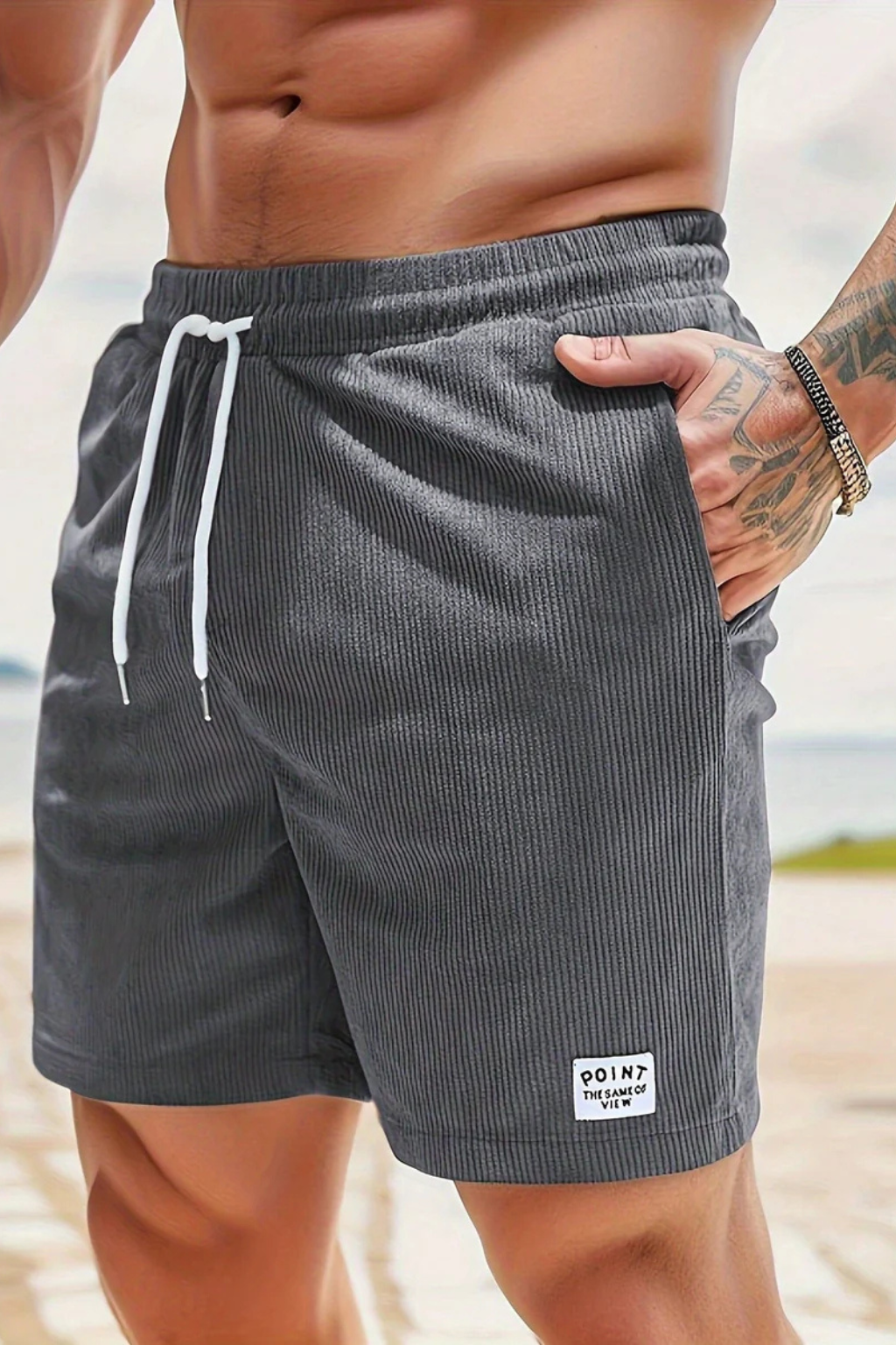 Dalby | Men Relaxed Fit Elasticated Drawstring Waist Corduroy Shorts
