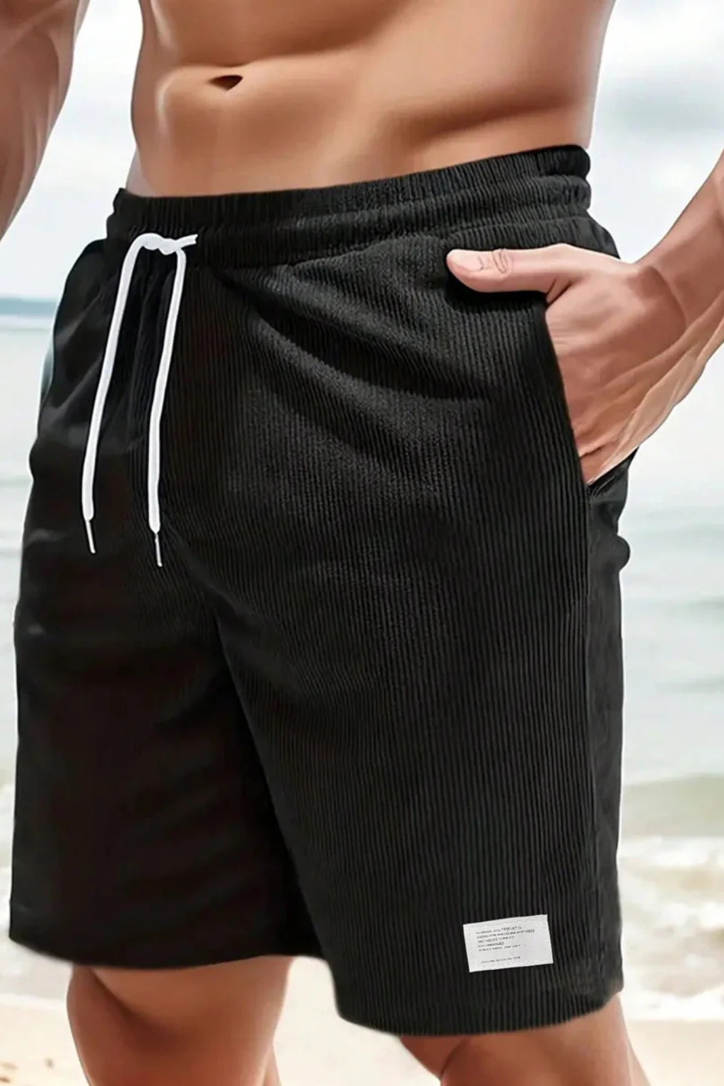 Dalby | Men Relaxed Fit Elasticated Drawstring Waist Corduroy Shorts