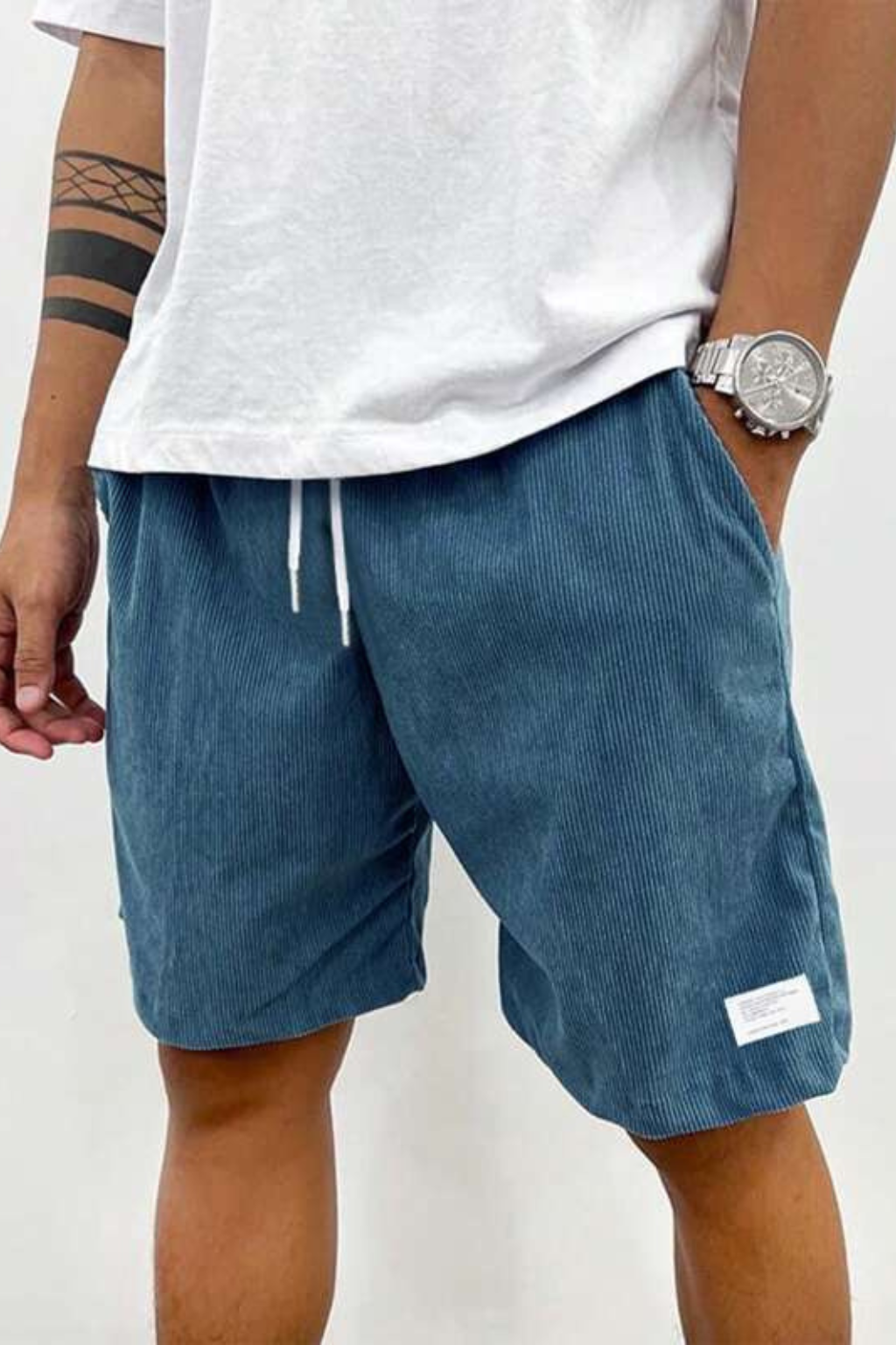 Dalby | Men Relaxed Fit Elasticated Drawstring Waist Corduroy Shorts