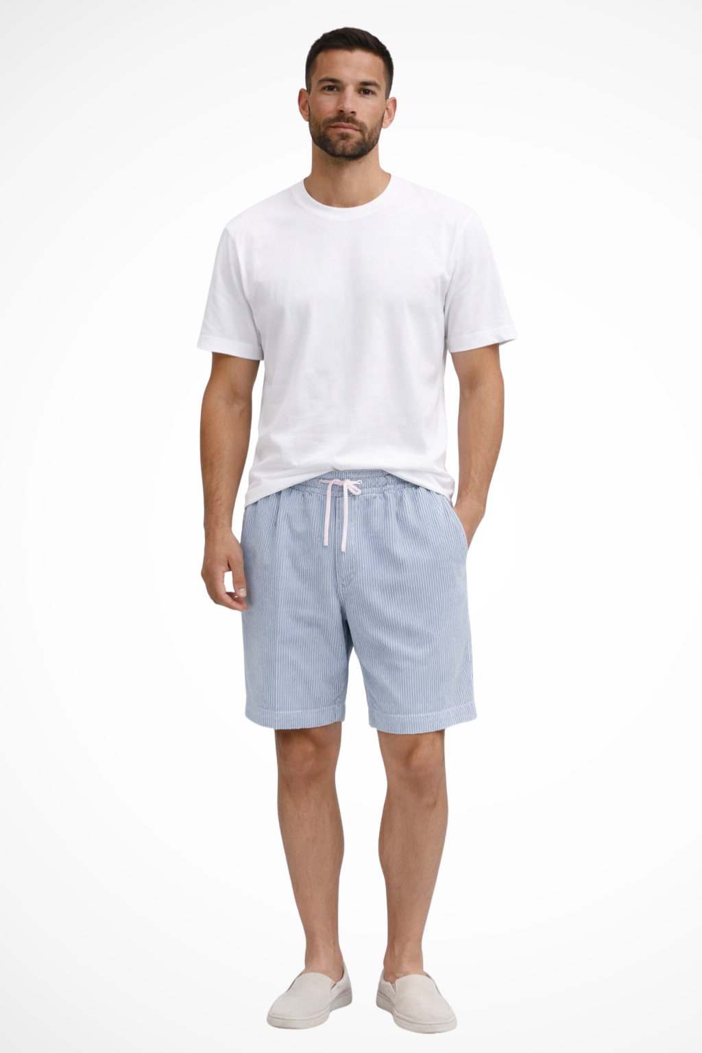 Dalby | Men Relaxed Fit Elasticated Drawstring Waist Corduroy Shorts