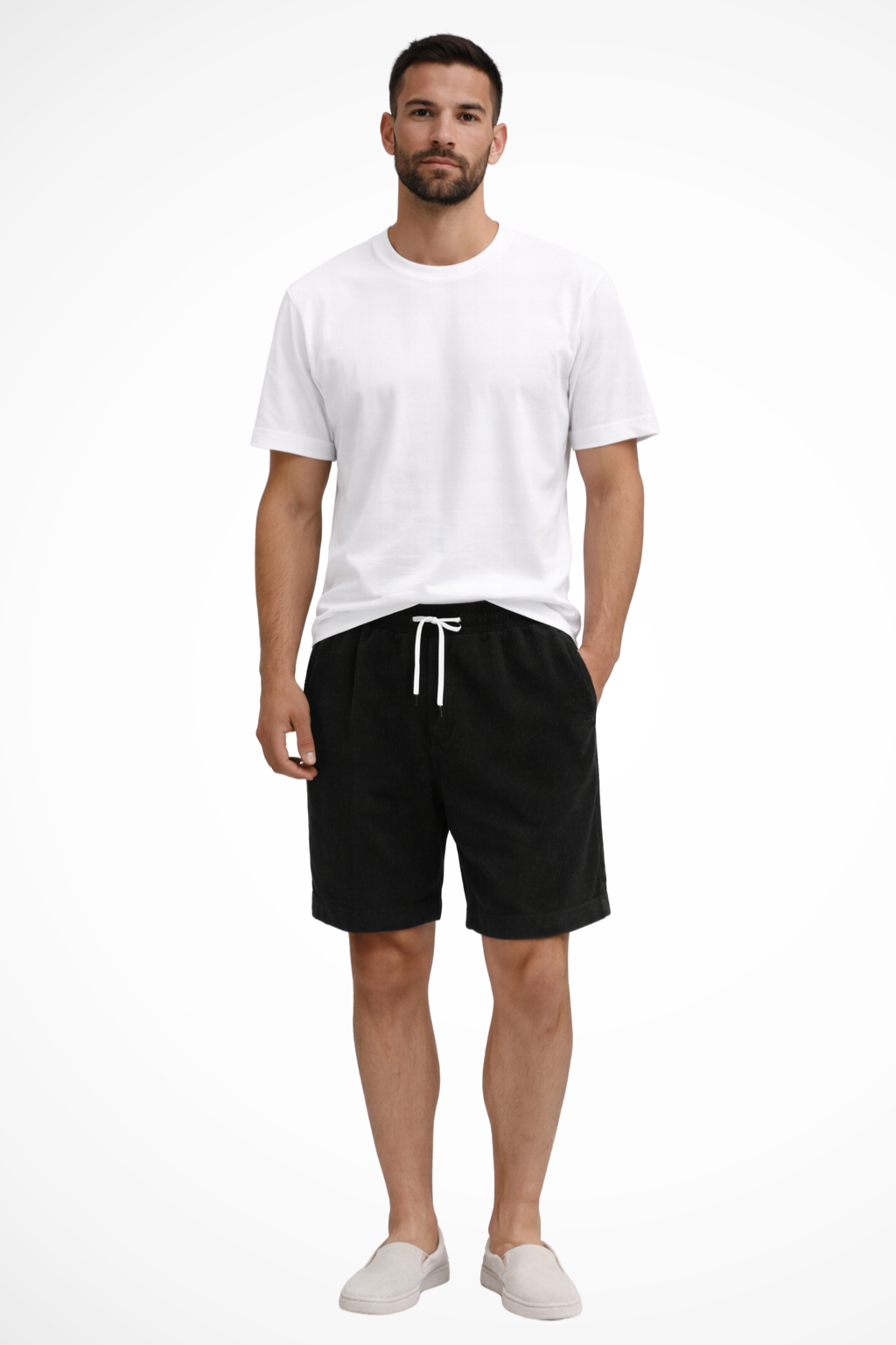 Dalby | Men Relaxed Fit Elasticated Drawstring Waist Corduroy Shorts
