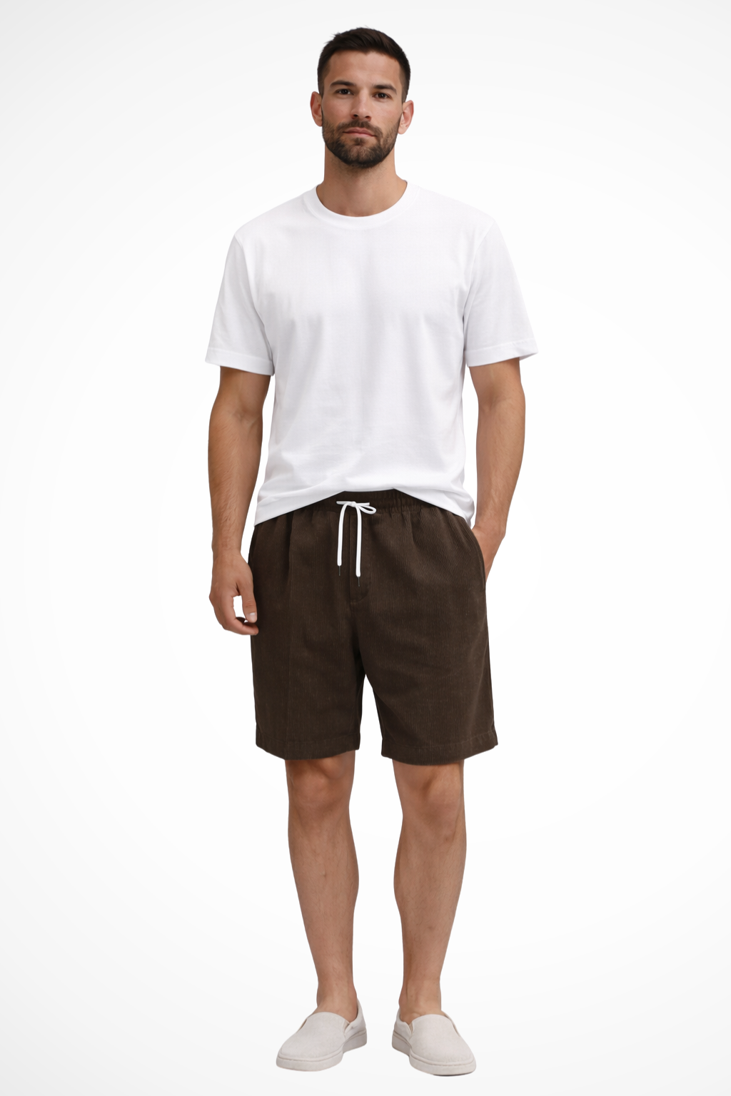 Dalby | Men Relaxed Fit Elasticated Drawstring Waist Corduroy Shorts