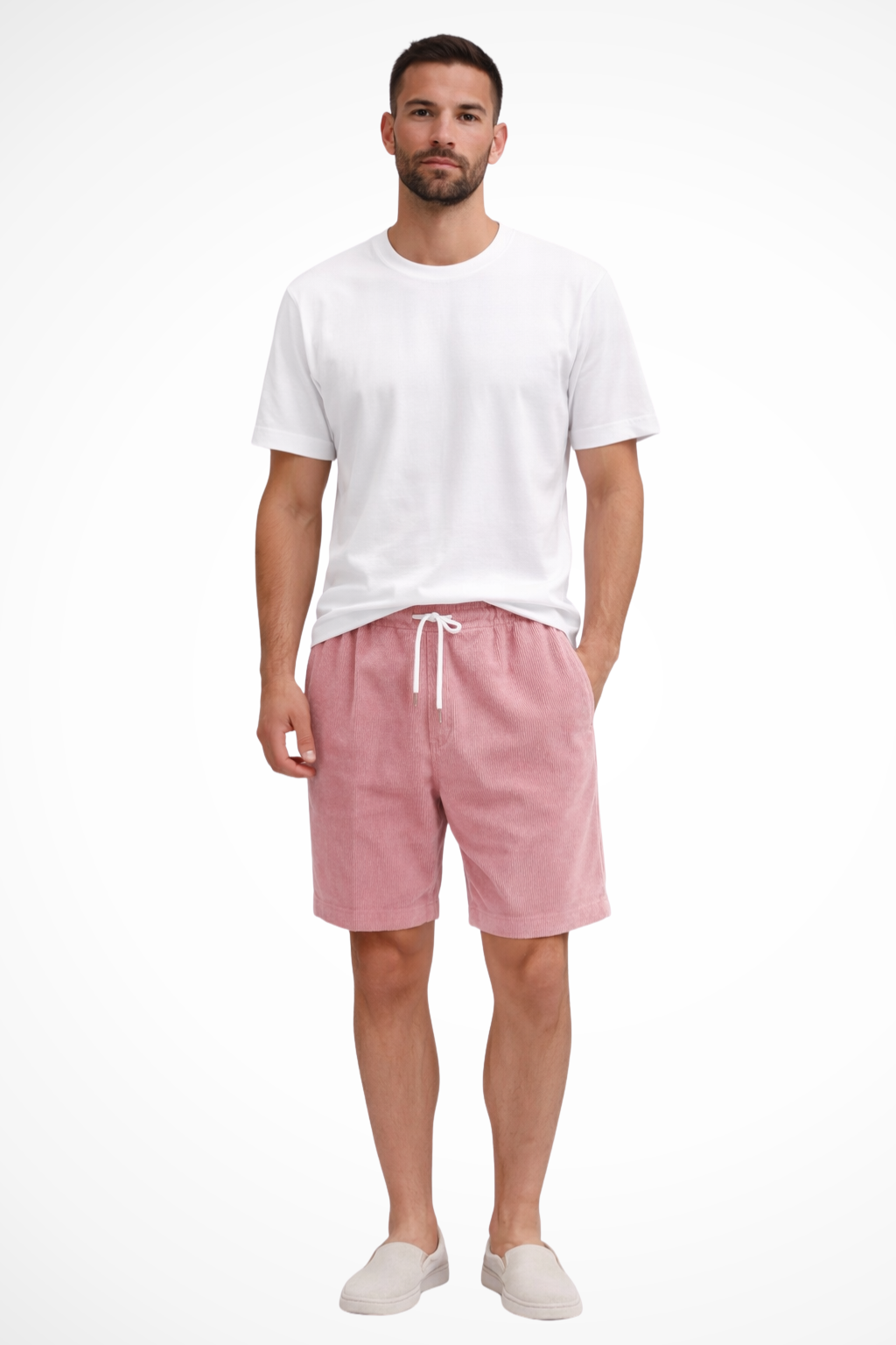 Dalby | Men Relaxed Fit Elasticated Drawstring Waist Corduroy Shorts